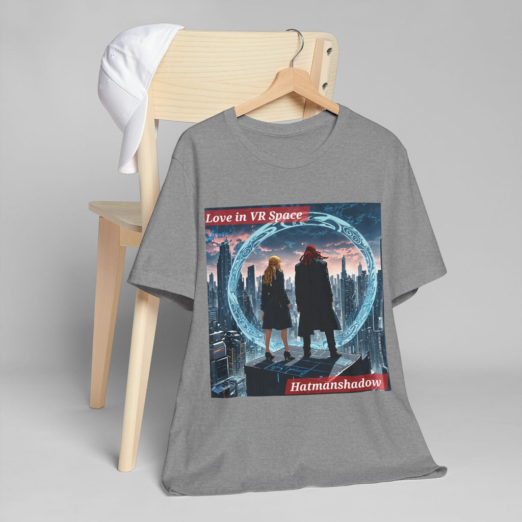 VR Love Graphic T-Shirt — "Love in VR Space" Sci‑Fi Couple Tee