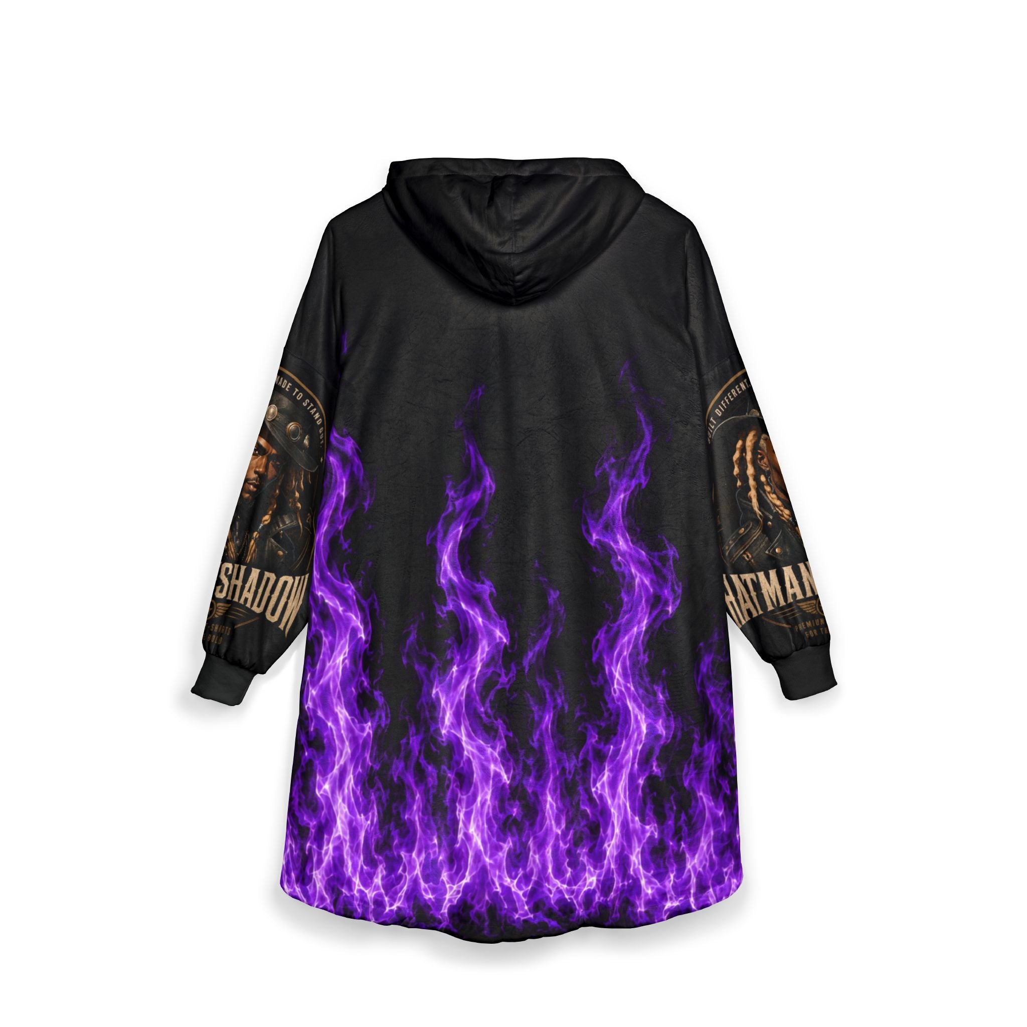Hooded Blanket — "Stay Strong Soldier On" Purple Flame Tribute
