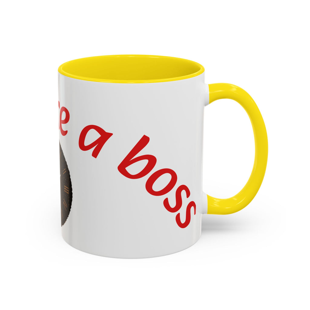 Boss Vibes Accent Coffee Mug — 'Coffee like a boss' Motivational Office Mug (11/15oz)