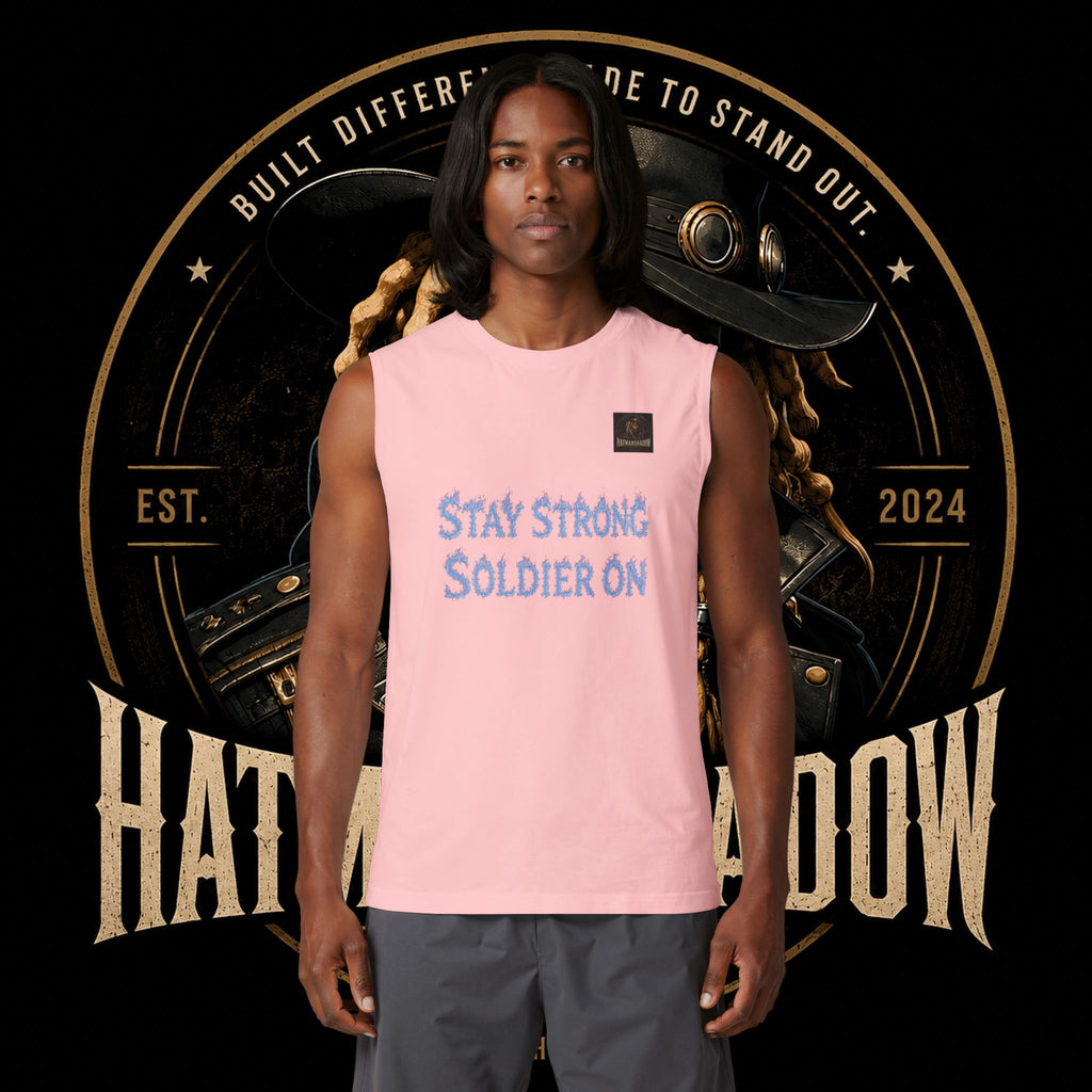Stay Strong Soldier On Muscle Tank — Military Support Motivational Tank Top