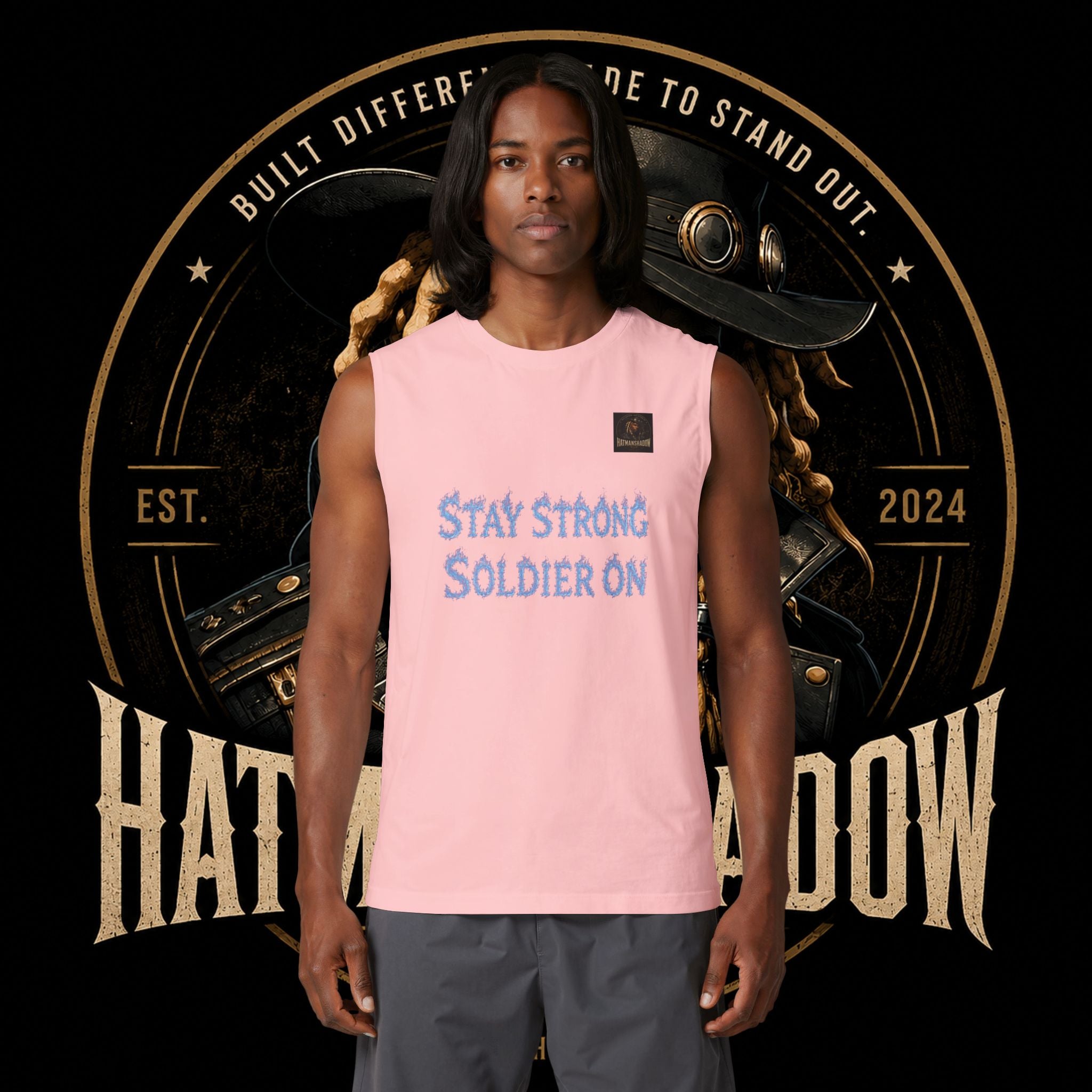 Stay Strong Soldier On Muscle Tank — Military Support Motivational Tank Top