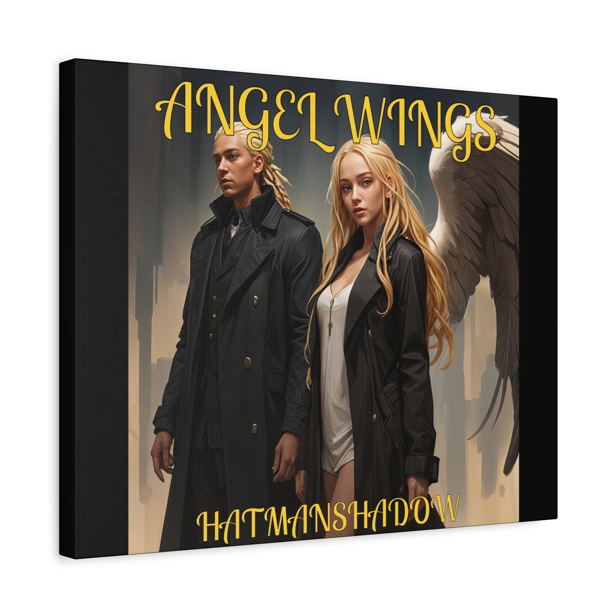 Angelic Duo Matte Stretched Canvas Wall Art