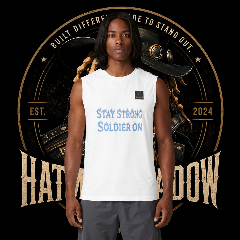 Stay Strong Soldier On Muscle Tank — Military Support Motivational Tank Top