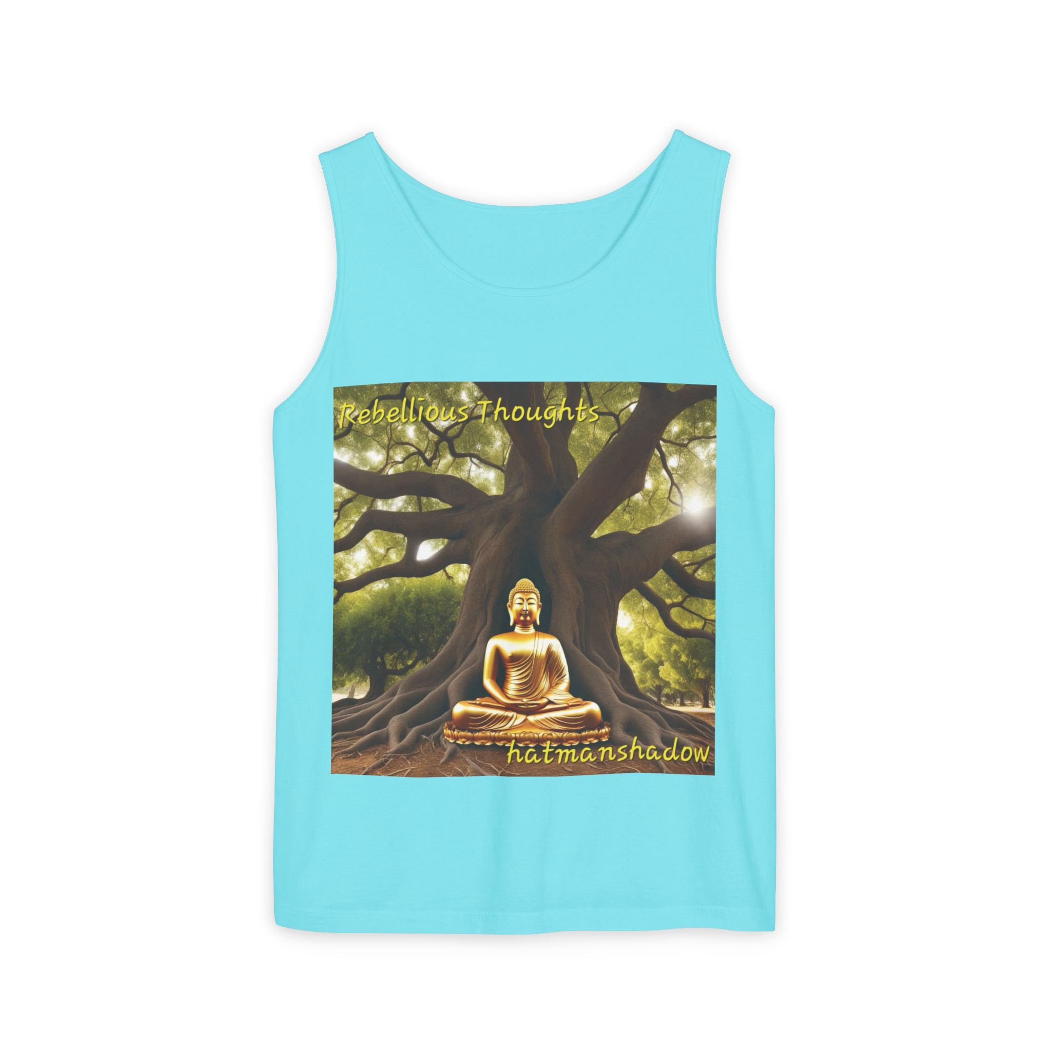 Buddha Under Bodhi Tree Tank Top — 'Be Hellow & Thoughtful' Spiritual Meditation Tee