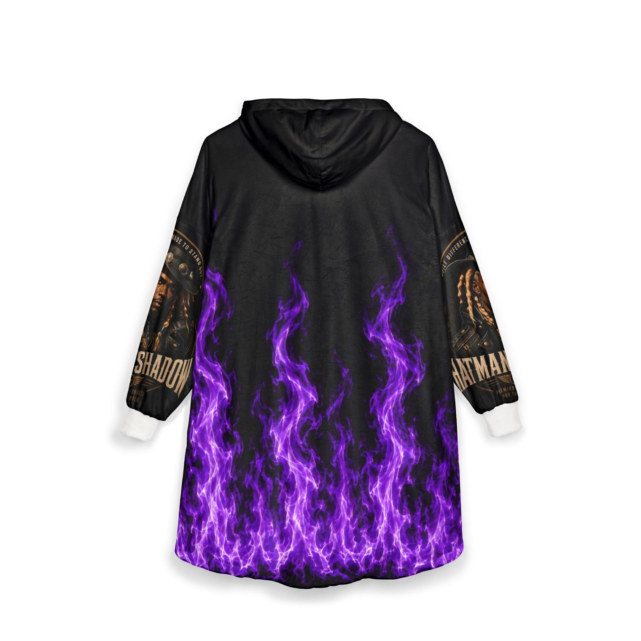 Hooded Blanket — "Stay Strong Soldier On" Purple Flame Tribute