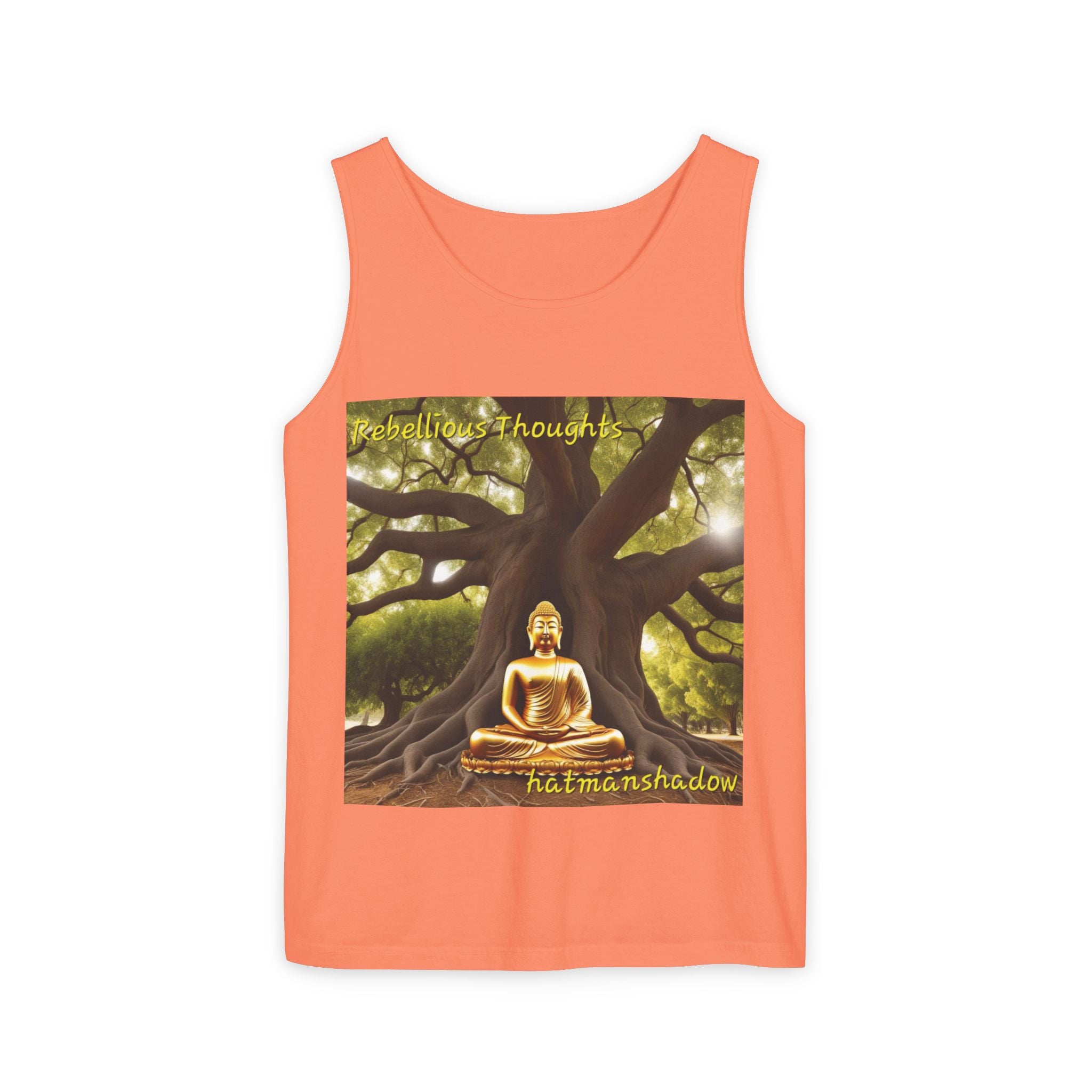 Buddha Under Bodhi Tree Tank Top — 'Be Hellow & Thoughtful' Spiritual Meditation Tee