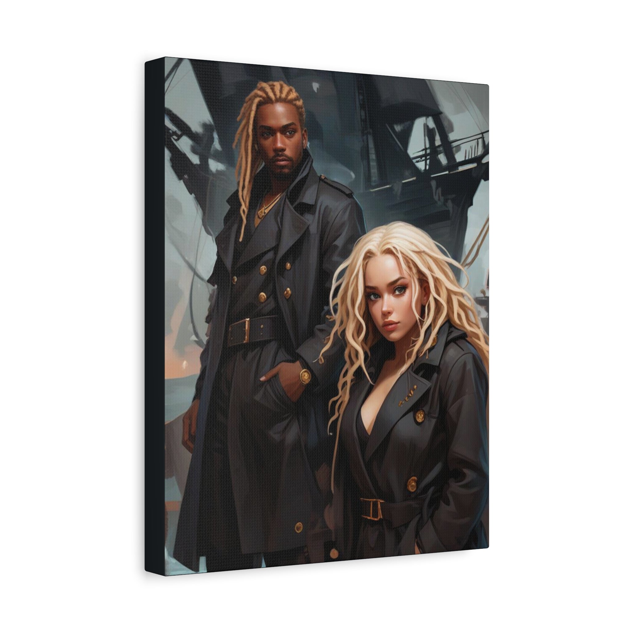 Dark Voyage Portrait Canvas — Matte Stretched Wall Art