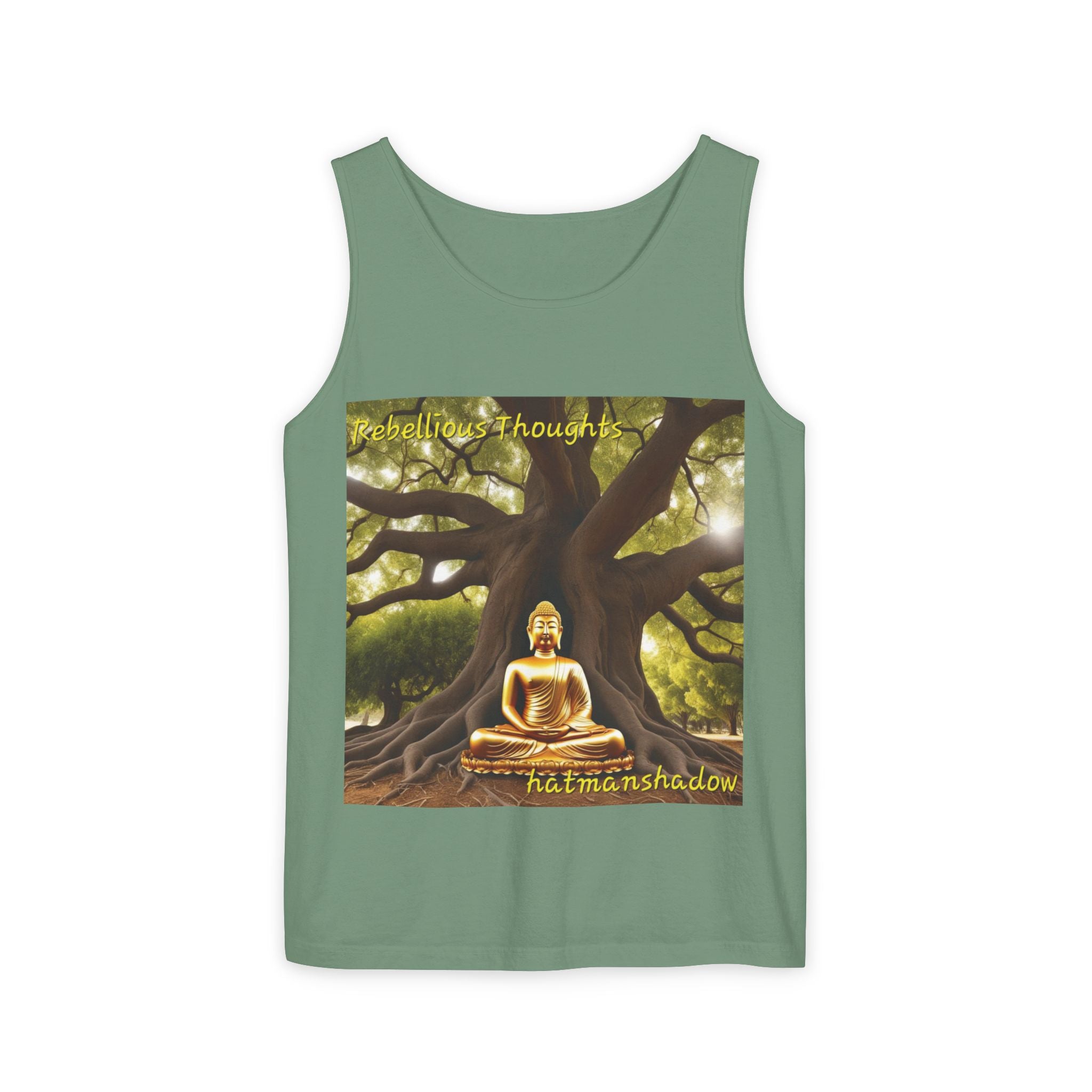 Buddha Under Bodhi Tree Tank Top — 'Be Hellow & Thoughtful' Spiritual Meditation Tee