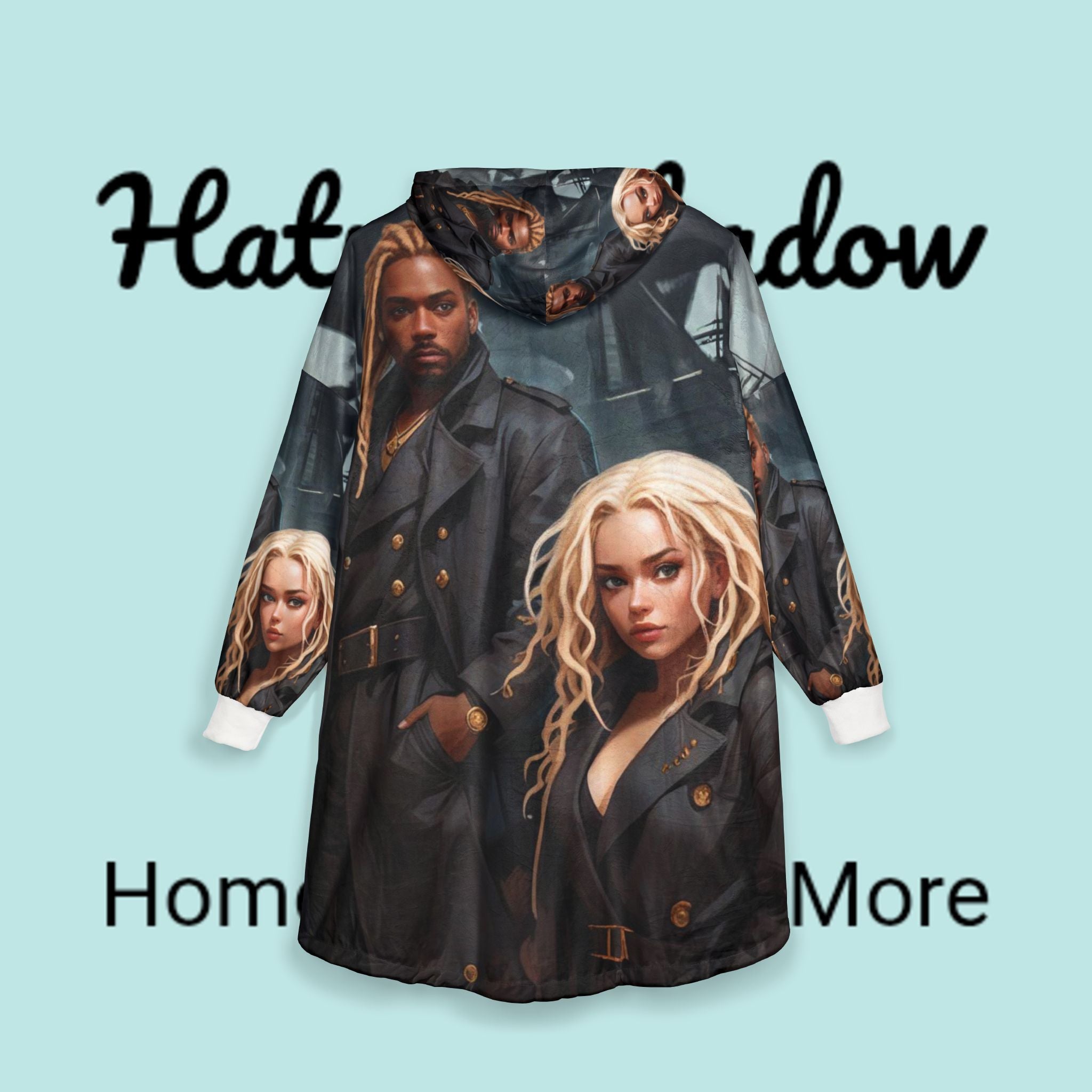 Hooded Blanket – Fantasy Crew Cozy Throw with Dramatic Portraits