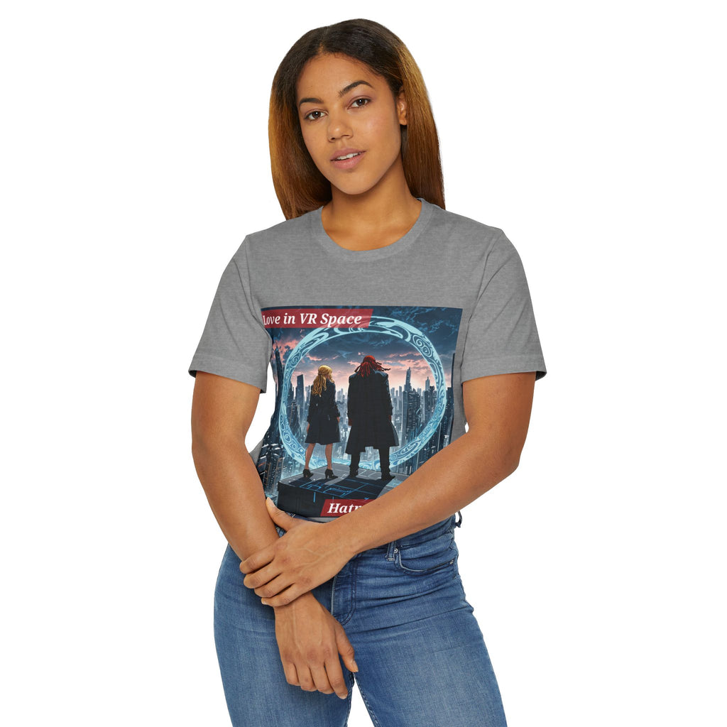 VR Love Graphic T-Shirt — "Love in VR Space" Sci‑Fi Couple Tee
