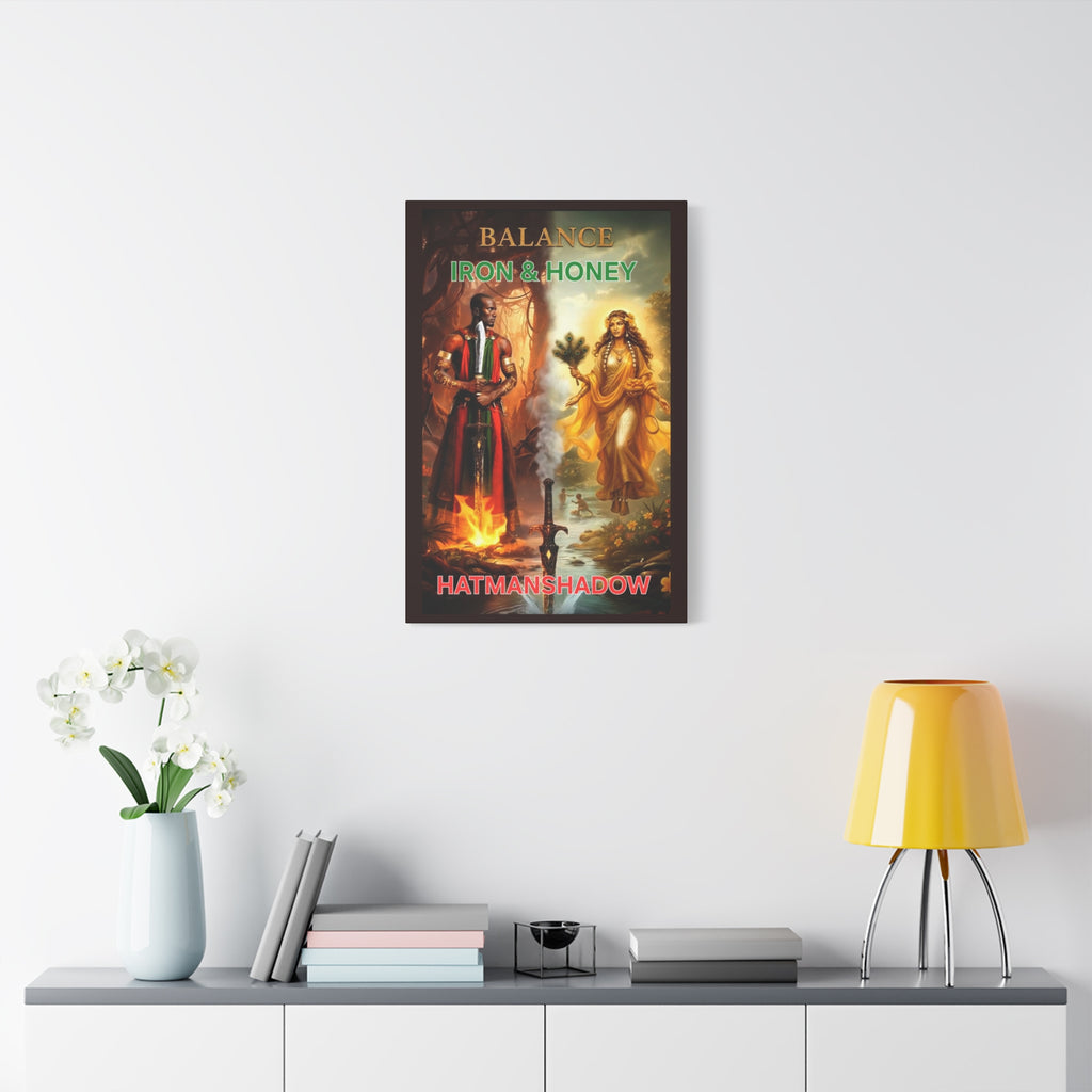 Mythic Deities Matte Stretched Canvas Art — Warrior and Goddess Orisha Wall Decor