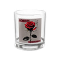 Moments Red Rose Rocks Glass — 10oz Whiskey Tumbler with 'MOMENTS' Design