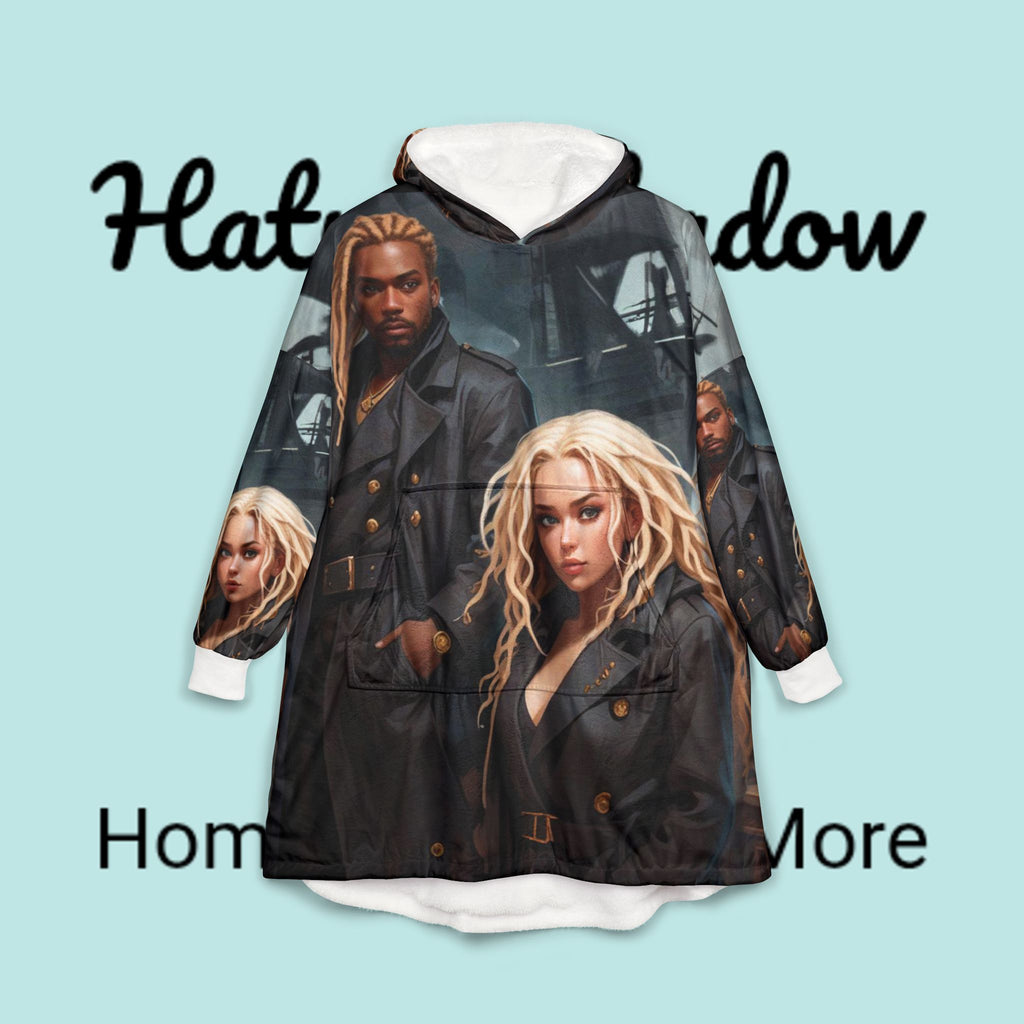 Hooded Blanket – Fantasy Crew Cozy Throw with Dramatic Portraits