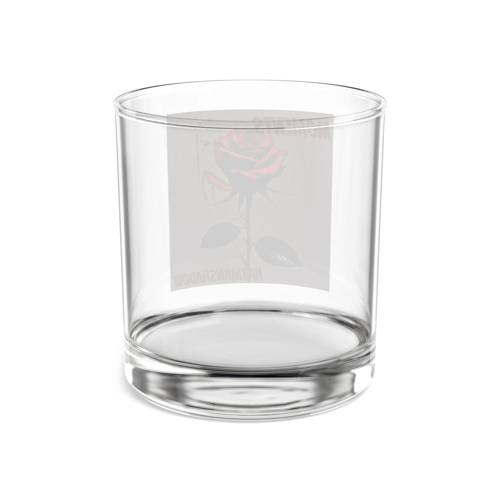 Moments Red Rose Rocks Glass — 10oz Whiskey Tumbler with 'MOMENTS' Design