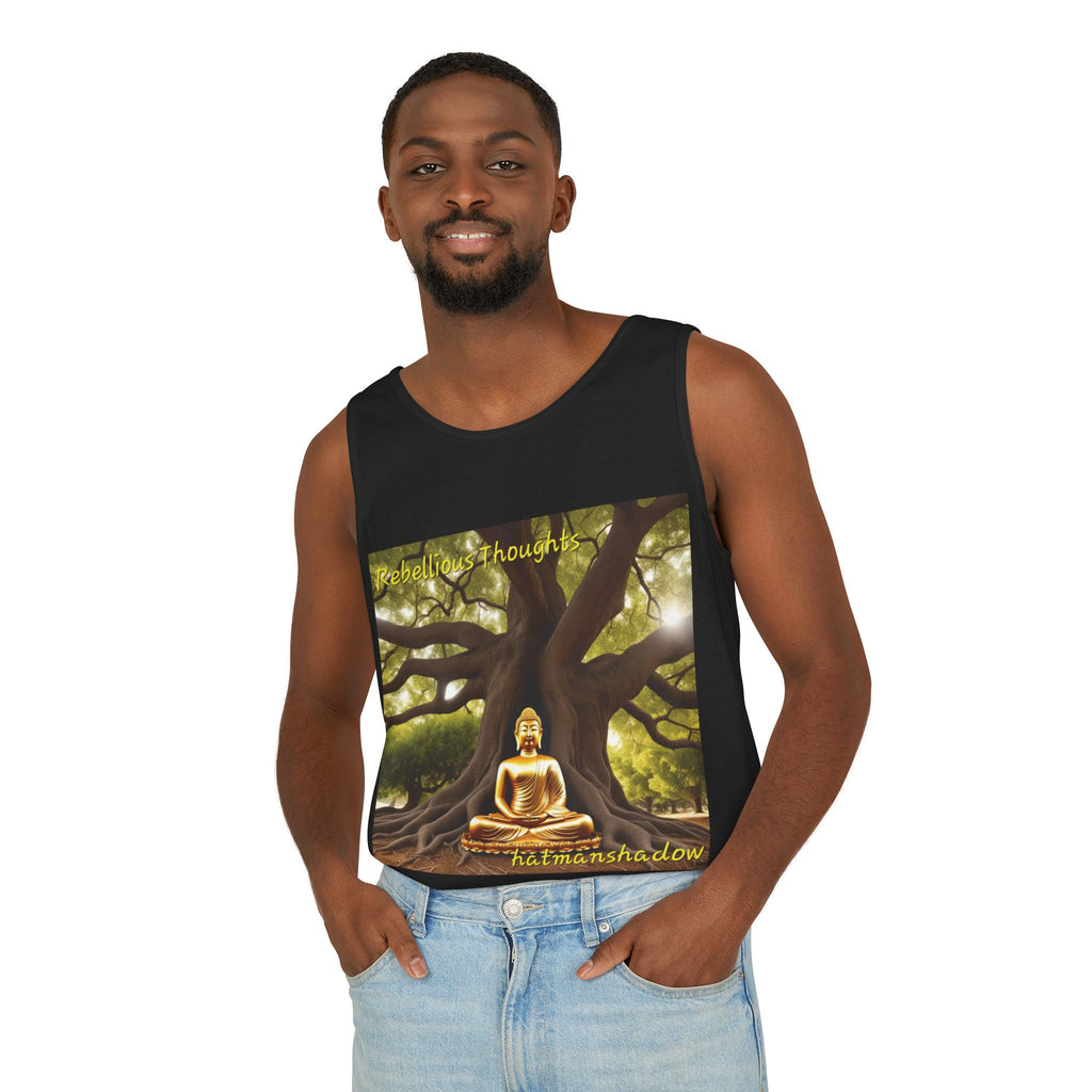 Buddha Under Bodhi Tree Tank Top — 'Be Hellow & Thoughtful' Spiritual Meditation Tee