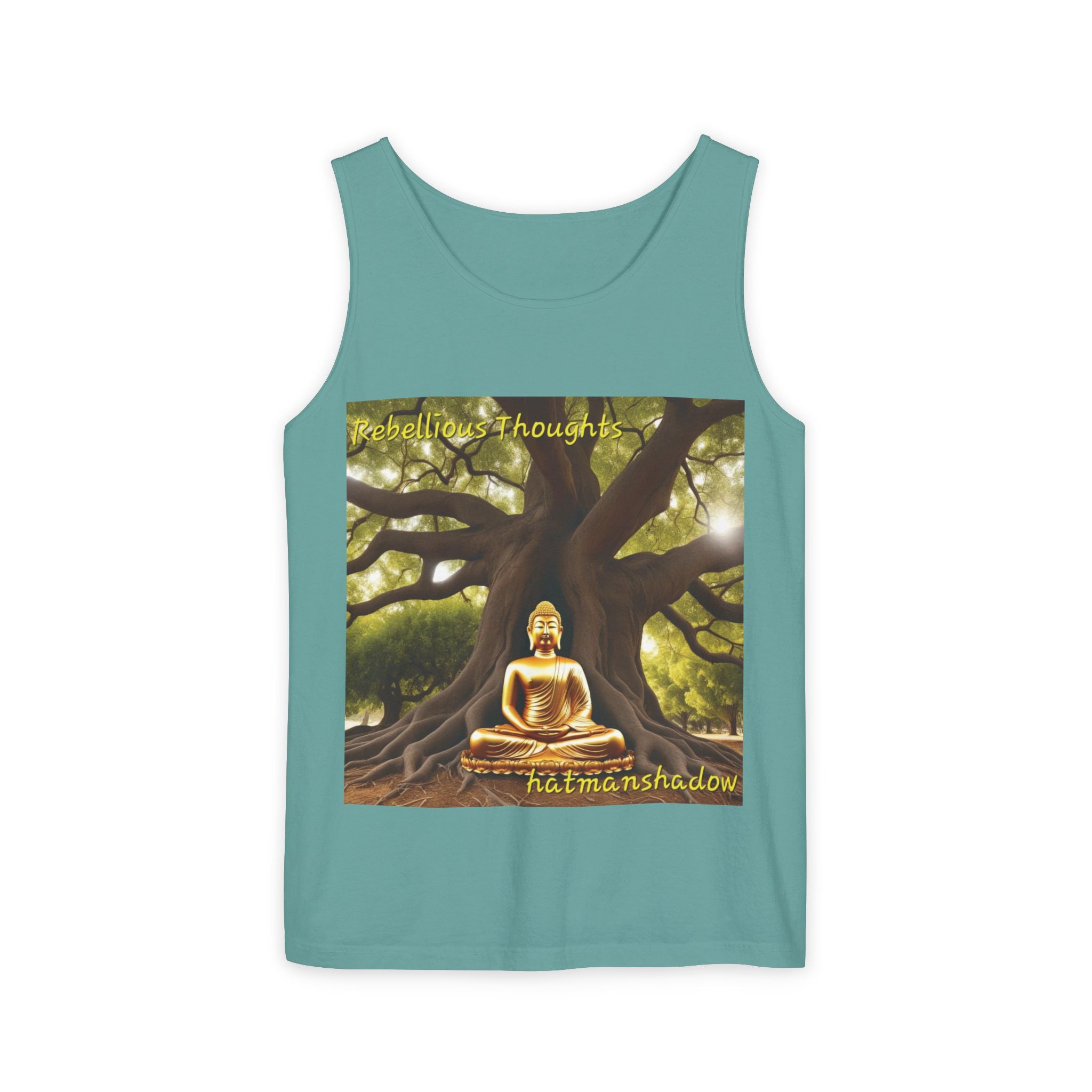 Buddha Under Bodhi Tree Tank Top — 'Be Hellow & Thoughtful' Spiritual Meditation Tee