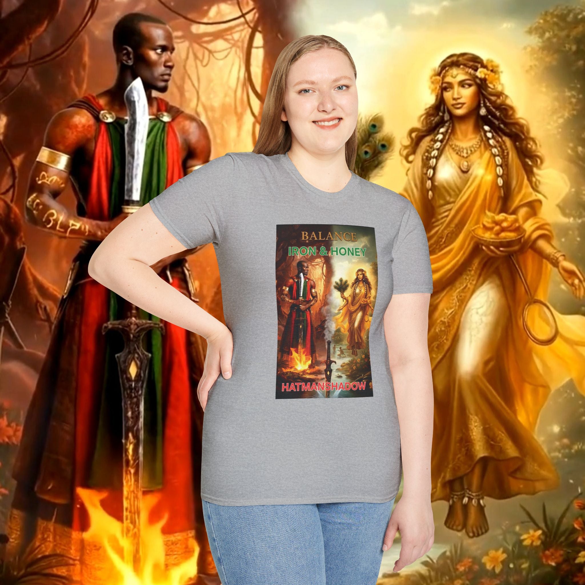 T-Shirt — 'Balance from a Honey' Spiritual Art Graphic Tee