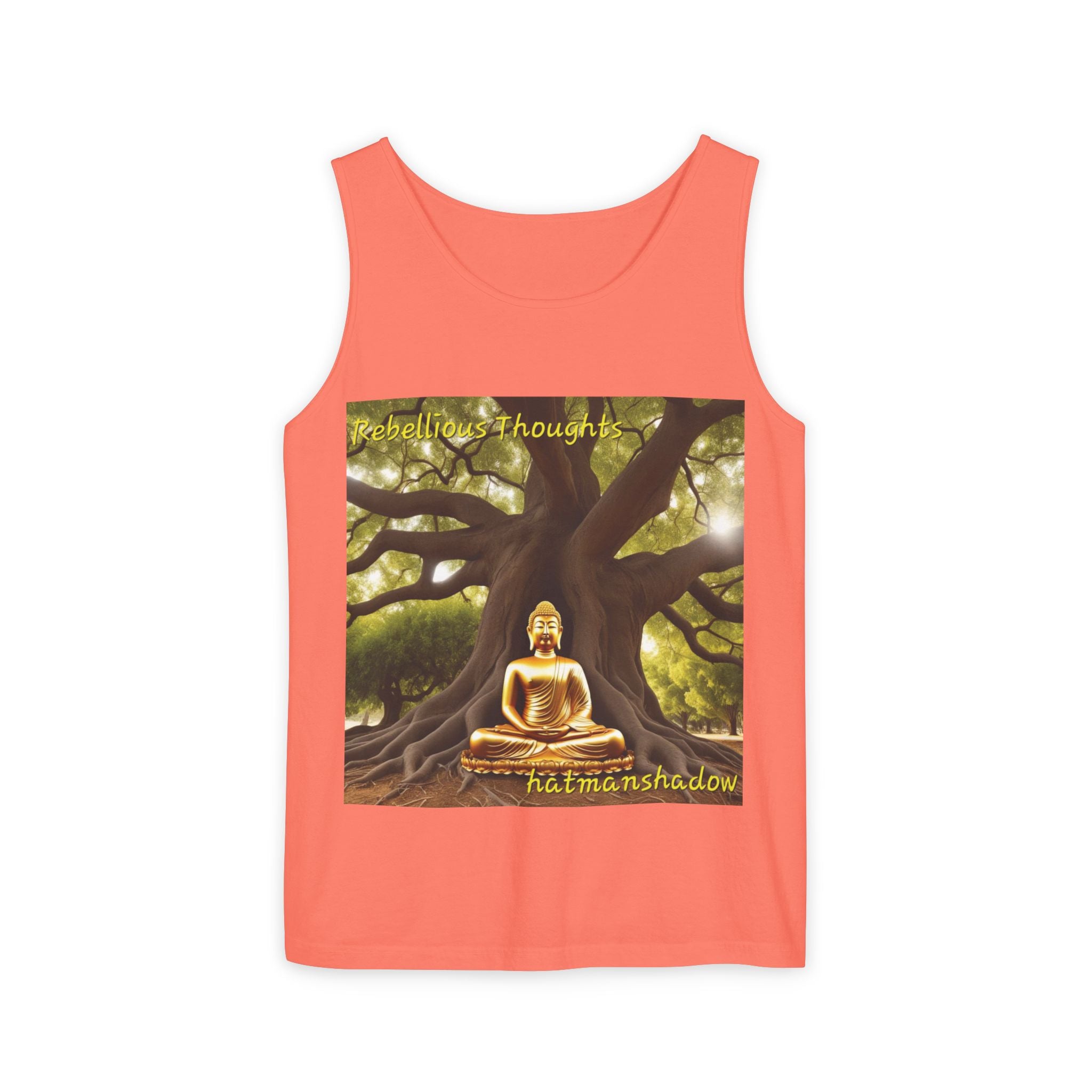 Buddha Under Bodhi Tree Tank Top — 'Be Hellow & Thoughtful' Spiritual Meditation Tee