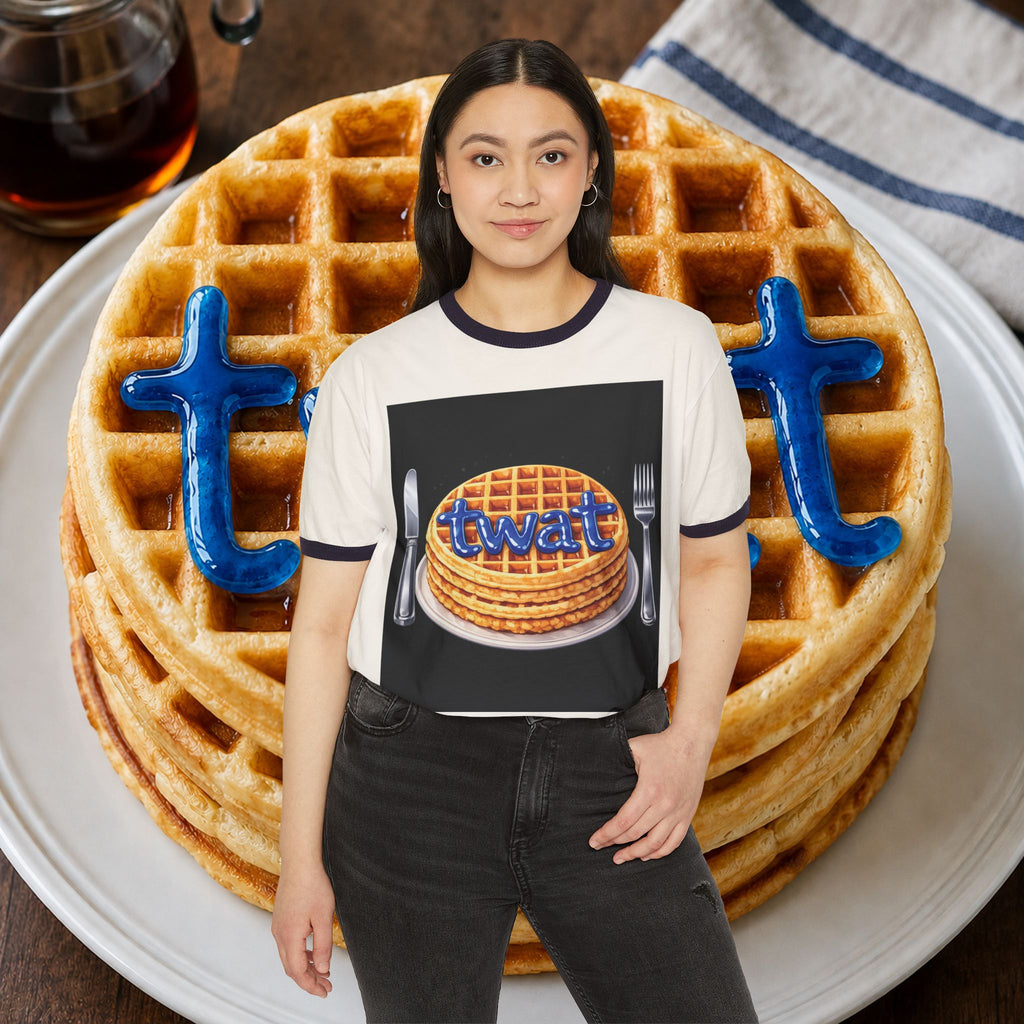 Twat Waffle Graphic Ringer T-Shirt
