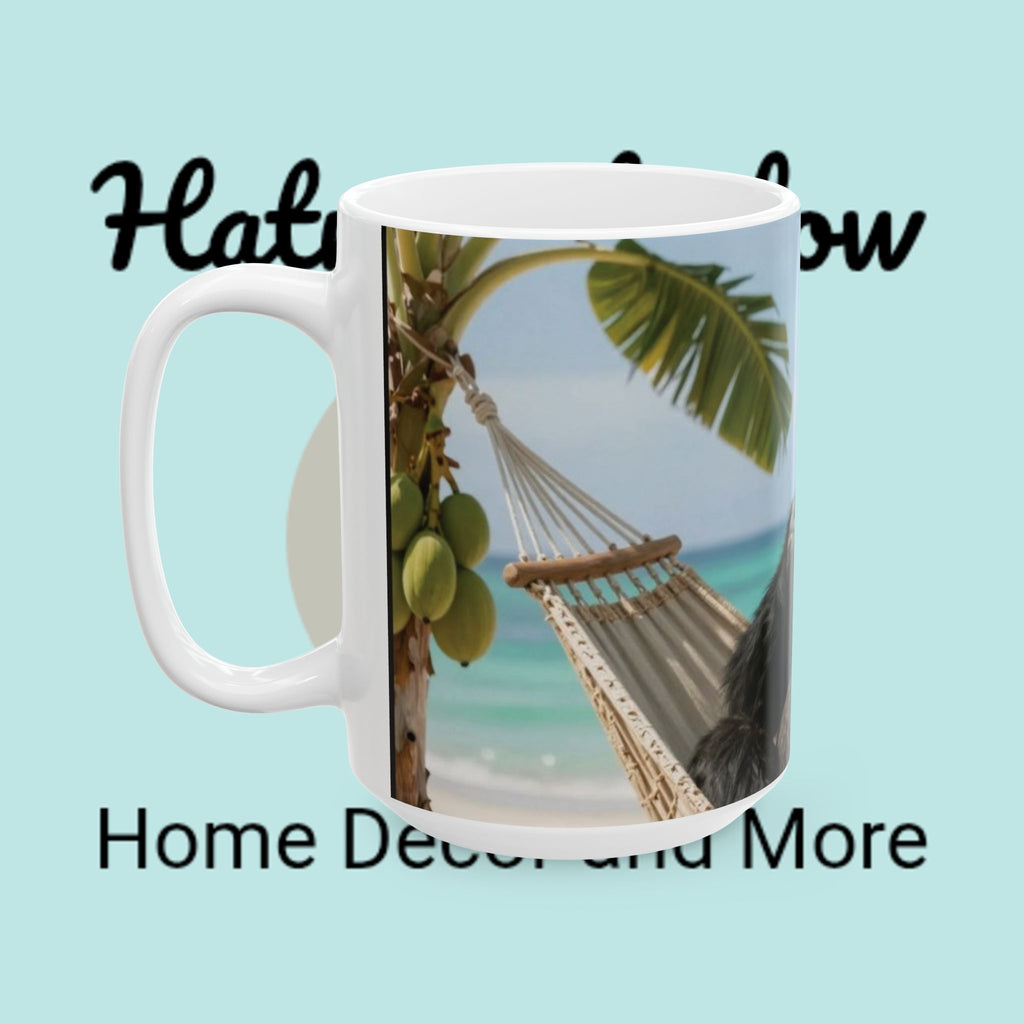 Tropical Gorilla Coffee Mug — Beach Drink Design Ceramic Mug (11oz, 15oz)