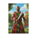 Ogun Warrior Canvas Art Print — Vibrant African Deity Wall Décor