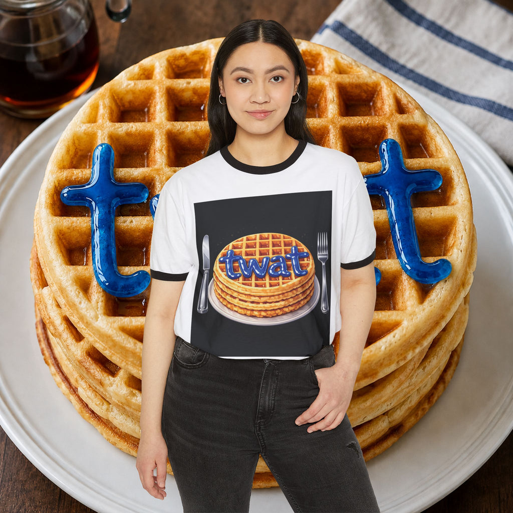 Twat Waffle Graphic Ringer T-Shirt