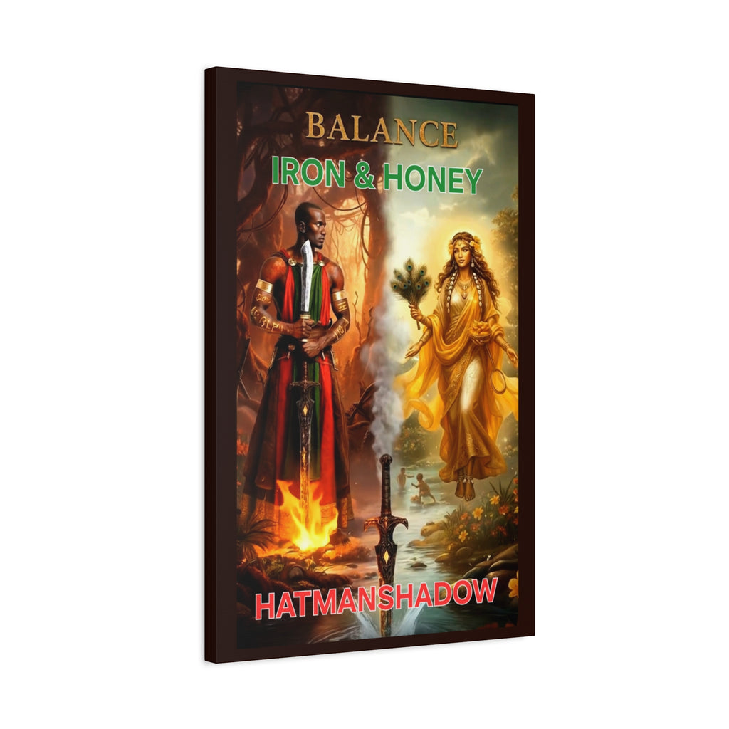 Mythic Deities Matte Stretched Canvas Art — Warrior and Goddess Orisha Wall Decor